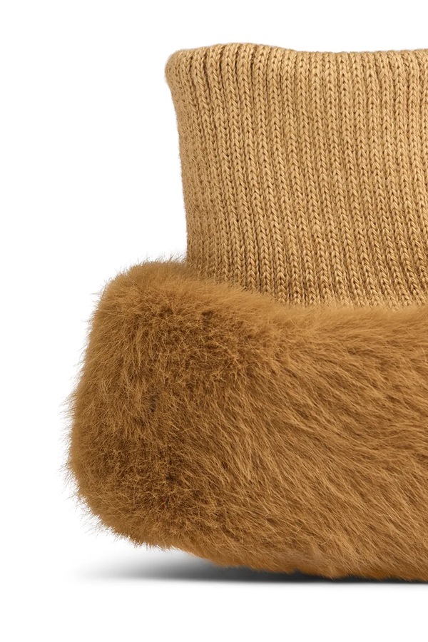 Капці для немовлят Liewood Beth Bear Plush Slipper колір коричневий фото 2