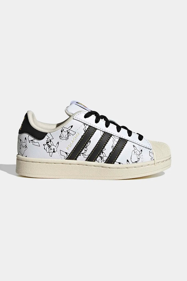 POKEMON SUPERSTAR II кросівки дитячі шкіряні adidas Originals колір білий