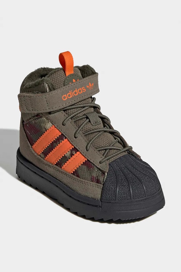 Черевики дитячі adidas Originals SUPERSTAR WINTER TREK колір зелений фото 2