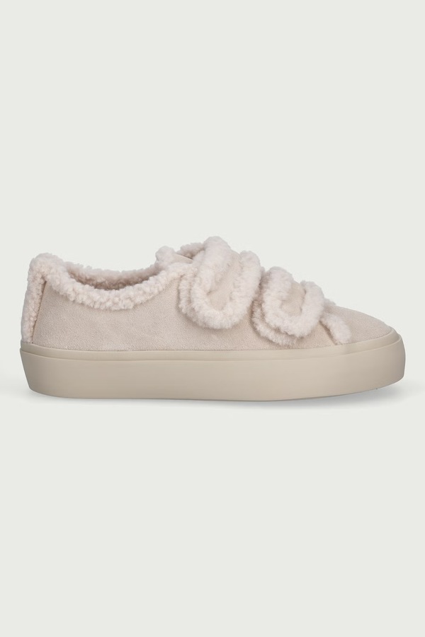 SHEARLING LOW VELCRO PASTELLE кросівки дитячі замшеві Inuikii колір бежевий