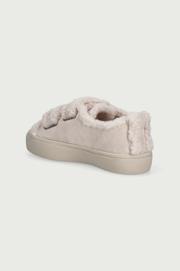 SHEARLING LOW VELCRO PASTELLE кросівки дитячі замшеві Inuikii колір бежевий фото 3
