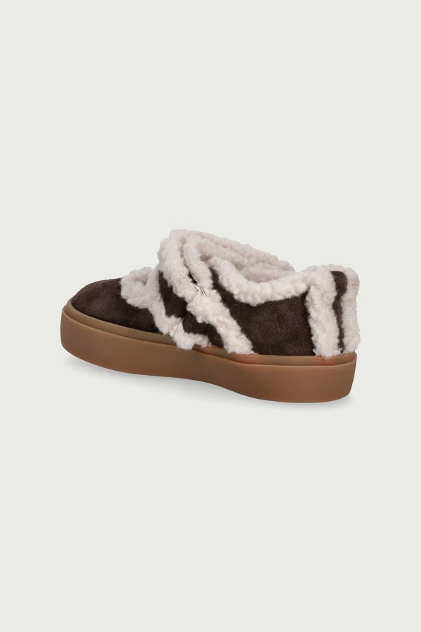 Кеди дитячі замшеві Inuikii SHEARLING M.J. колір коричневий фото 3