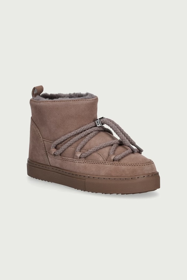 Зимние сапоги детские замшевые Inuikii CLASSIC LOW цвет коричневый