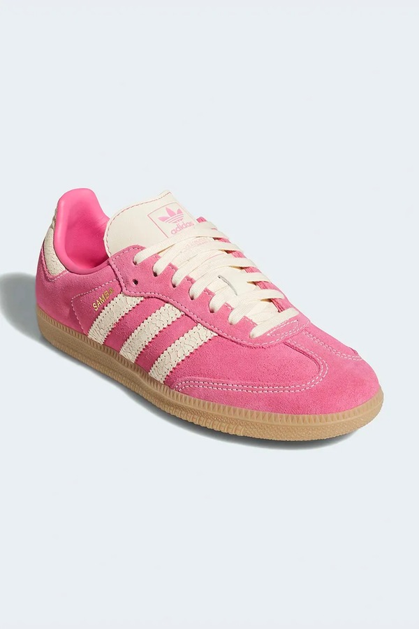 SAMBA OG кроссовки детские замшевые adidas Originals цвет розовый