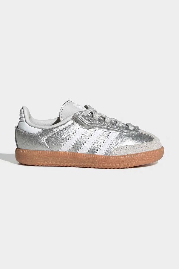 SAMBA OG кросівки для немовлят шкіряні adidas Originals колір срібний