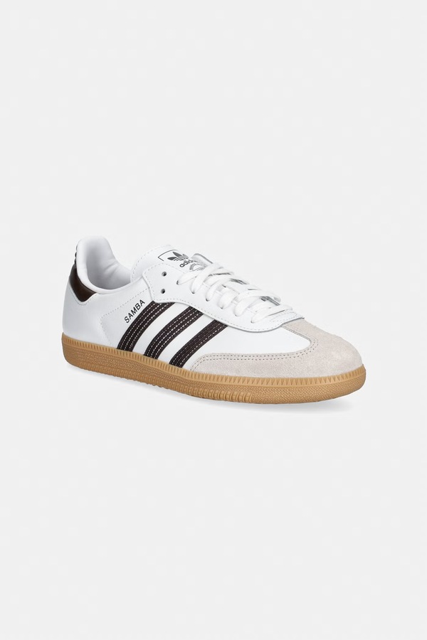SAMBA OG кросівки дитячі шкіряні adidas Originals колір білий