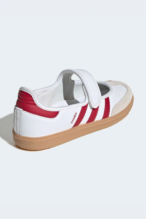 SAMBA JANE балетки детские кожаные adidas Originals цвет белый фото 2