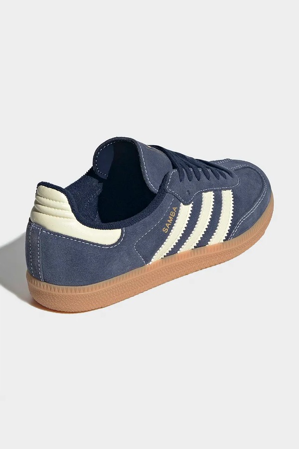 SAMBA OG кросівки дитячі замшеві adidas Originals колір темно-синій фото 2