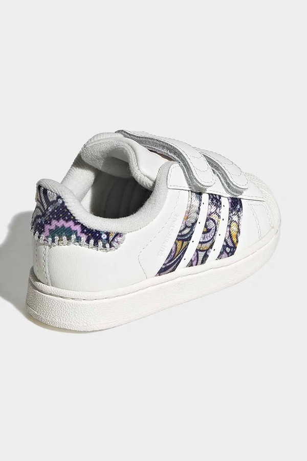 LIBERTY LONDON SUPERSTAR II кроссовки детские кожаные adidas Originals цвет белый фото 2