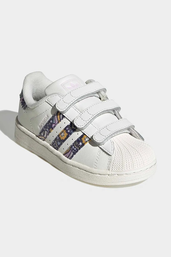 LIBERTY LONDON SUPERSTAR II кроссовки детские кожаные adidas Originals цвет белый