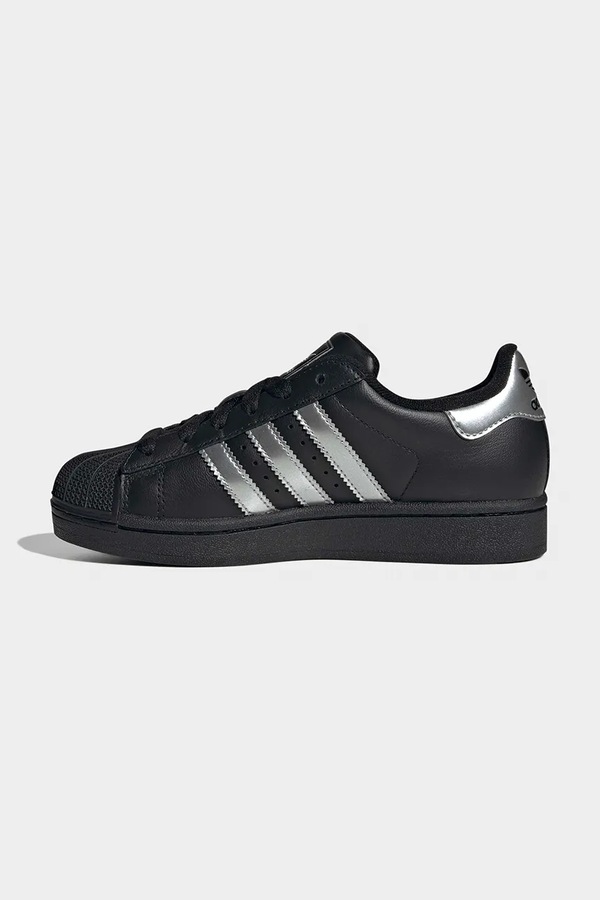 SUPERSTAR кросівки дитячі шкіряні adidas Originals колір чорний фото 4