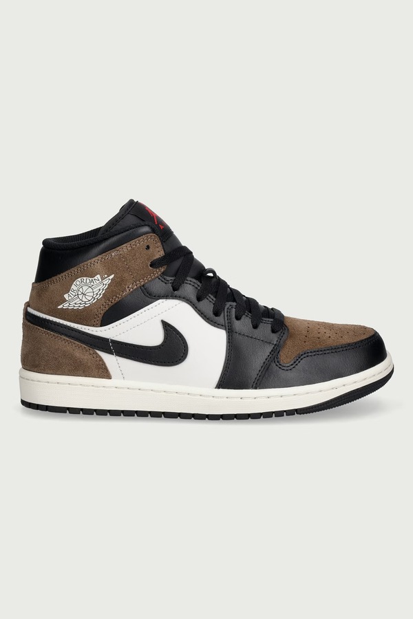 Air Jordan 1 Mid кросівки чоловічі шкіряні колір коричневий фото 2