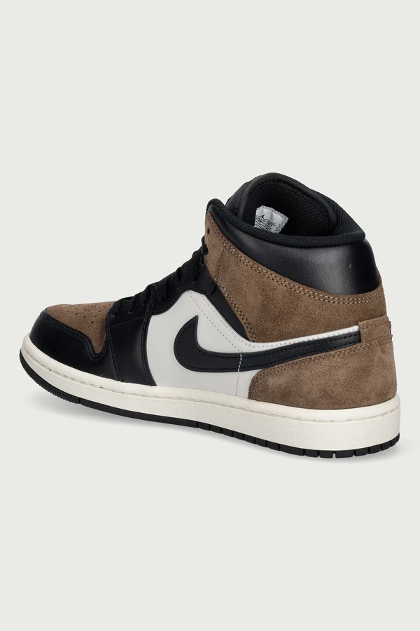 Air Jordan 1 Mid кросівки чоловічі шкіряні колір коричневий фото 3