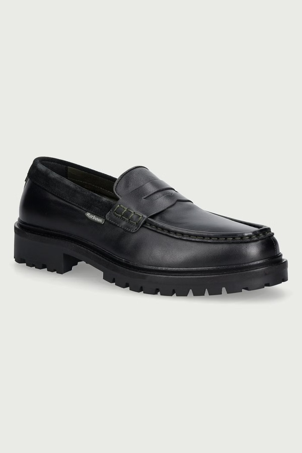 Мокасини чоловічі шкіряні Barbour Croxton колір чорний