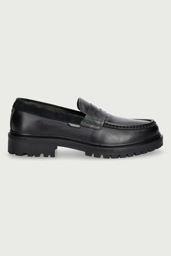 Мокасини чоловічі шкіряні Barbour Croxton колір чорний фото 2