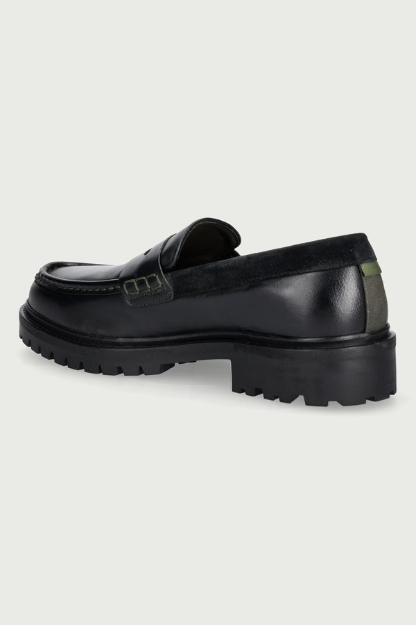 Мокасини чоловічі шкіряні Barbour Croxton колір чорний фото 3
