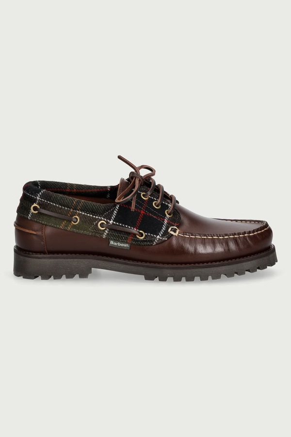 Мокасини чоловічі шкіряні Barbour Deck колір коричневий