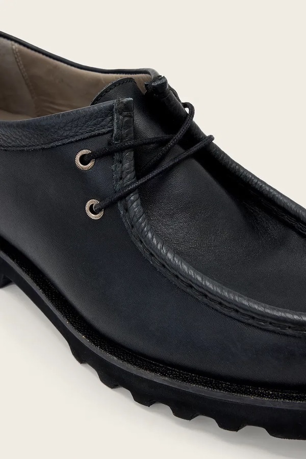 Напівчеревики чоловічі шкіряні AllSaints Skiff Apron Shoe колір чорний фото 4