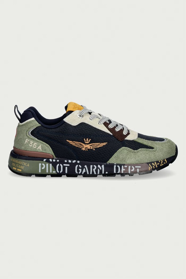 SNEAKER FURRY кросівки чоловічі Aeronautica Militare колір темно-синій фото 2