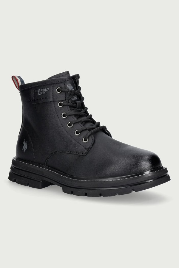 Походные ботинки мужские кожаные U.S. Polo Assn. BERNY002 цвет черный