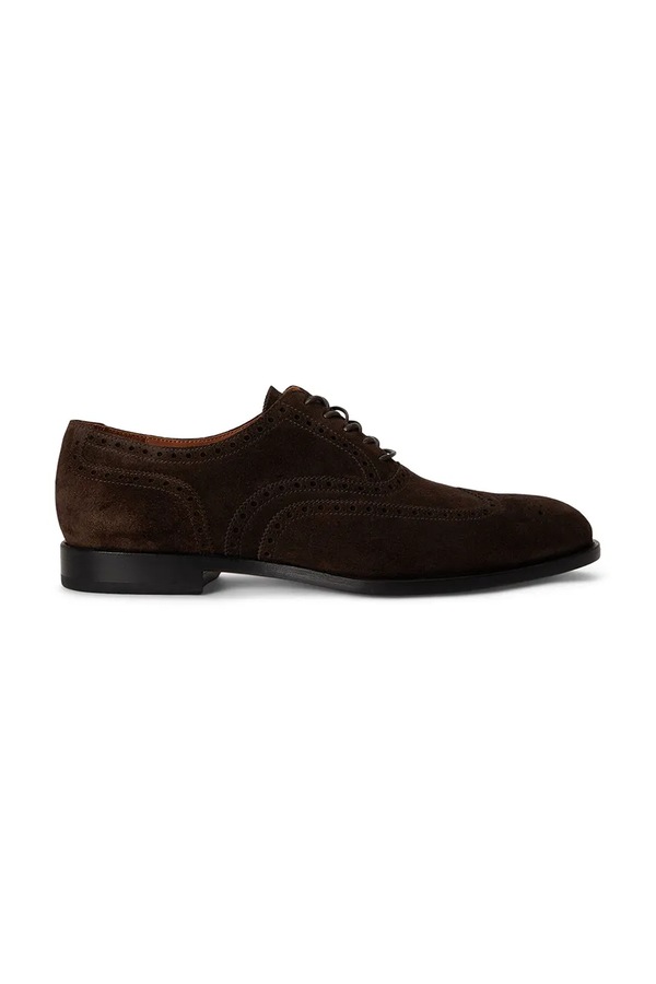 Напівчеревики чоловічі замшеві Polo Ralph Lauren Owen Wingtip колір коричневий