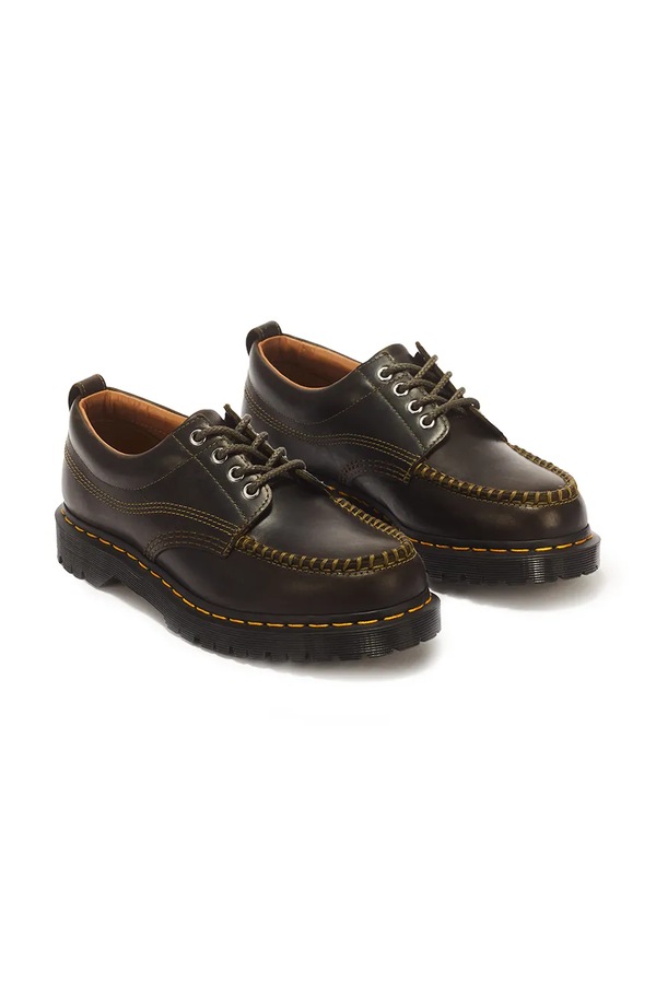 Мокасини шкіряні Dr. Martens Lowell колір зелений фото 2