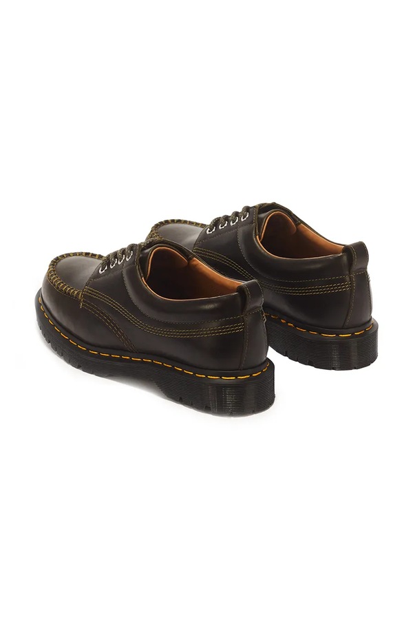 Мокасини шкіряні Dr. Martens Lowell колір зелений фото 3