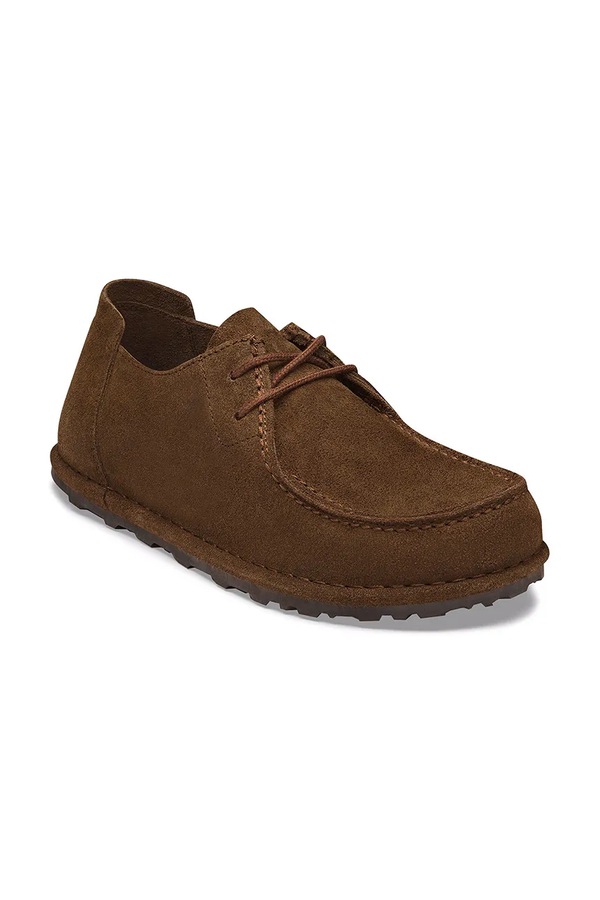 Полуботинки замшевые Birkenstock Utti Lace Suede Leather цвет коричневый