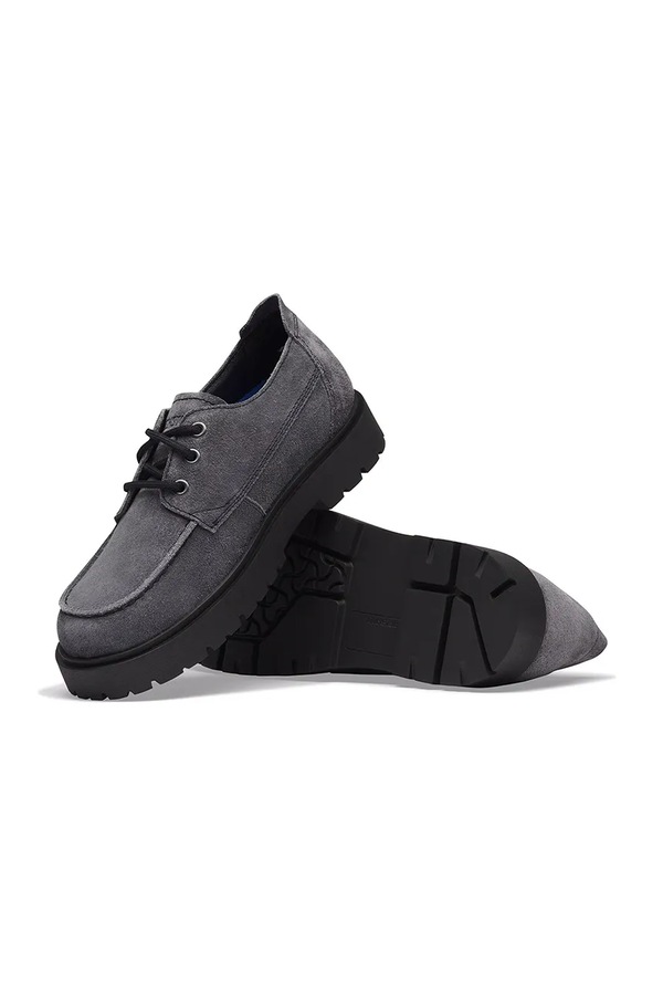 Напівчеревики замшеві Birkenstock Highwood Moc Lace Suede Leather колір сірий фото 4