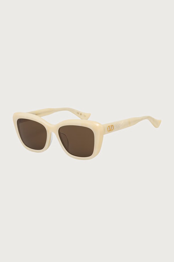 Сонцезахисні окуляри "cat eyes" жіночі Valentino Eyewear колір бежевий