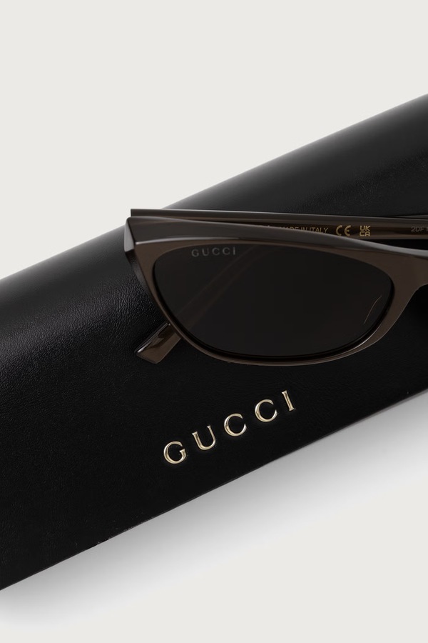 Сонцезахисні окуляри "cat eyes" жіночі Gucci колір коричневий фото 3