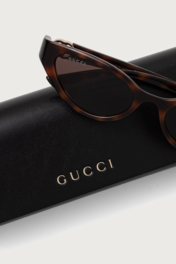 Сонцезахисні окуляри "cat eyes" жіночі Gucci колір коричневий фото 3