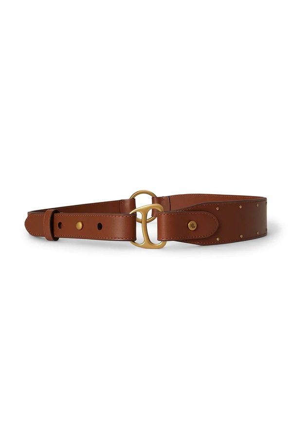 Широкий ремень женский кожаный Lauren Ralph Lauren цвет коричневый фото 2