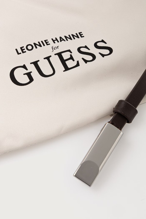 Ремінь жіночий шкіряний Guess x LEONIE HANNE колір коричневий фото 3
