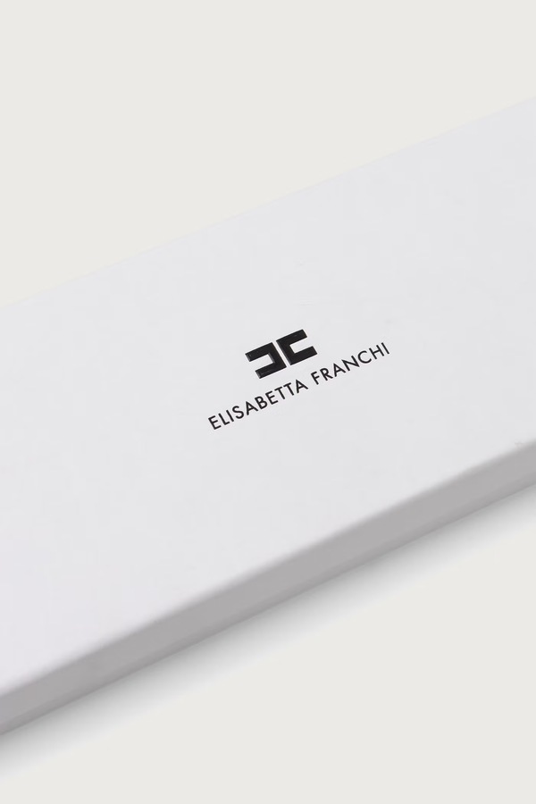 Ремінь жіночий шкіряний Elisabetta Franchi колір чорний фото 3