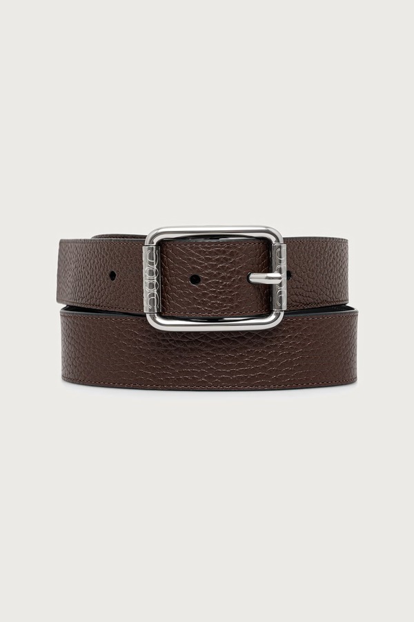 Ремінь чоловічий шкіряний Coach колір коричневий