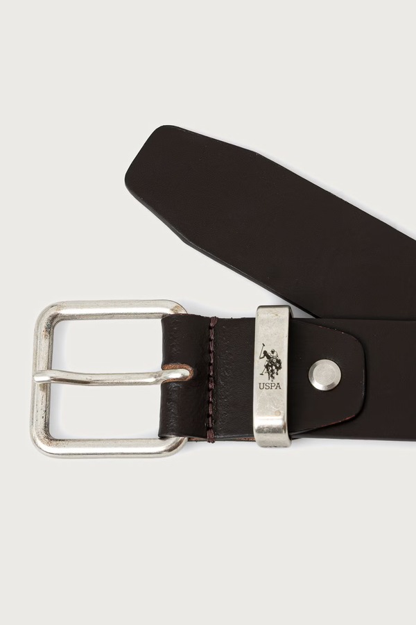 Ремінь чоловічий шкіряний U.S. Polo Assn. SILVER LAKE H35 колір коричневий фото 2