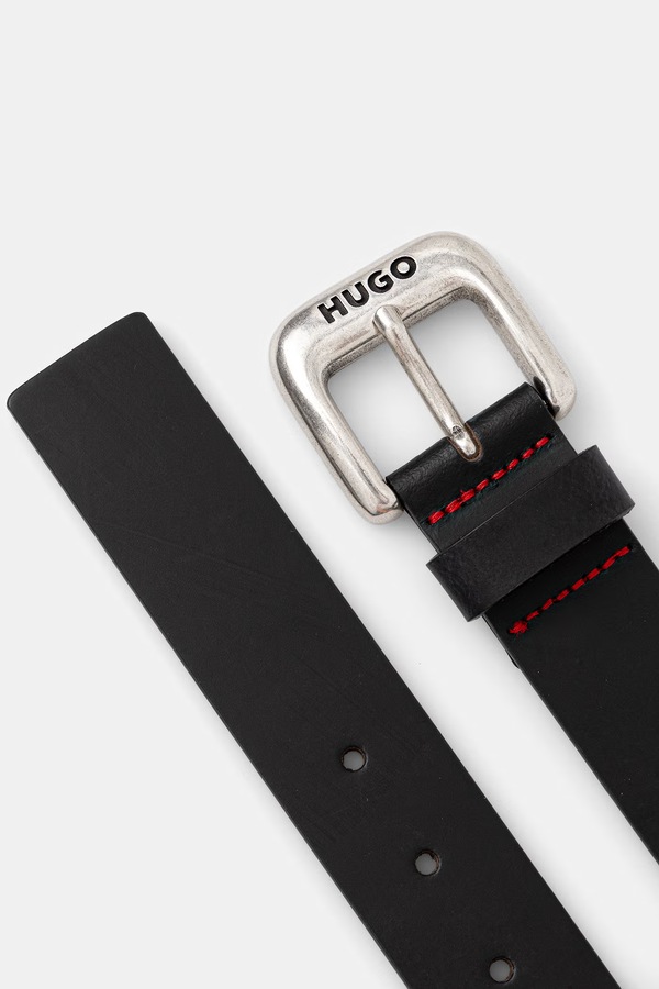 Ремінь чоловічий шкіряний HUGO Geigher_Sz35 колір чорний