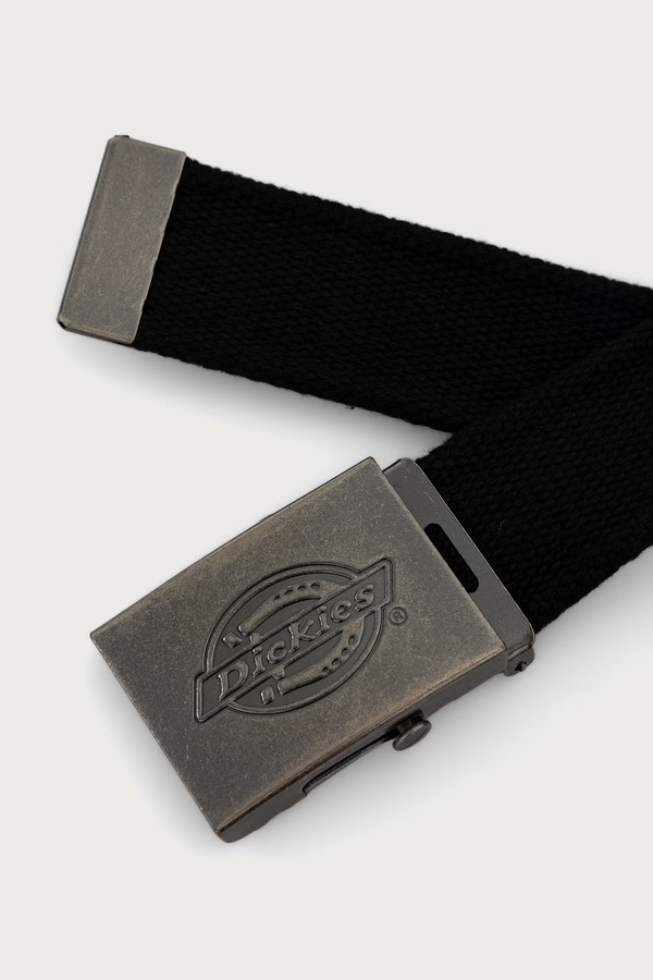 Тканий ремінь бавовняний Dickies колір чорний