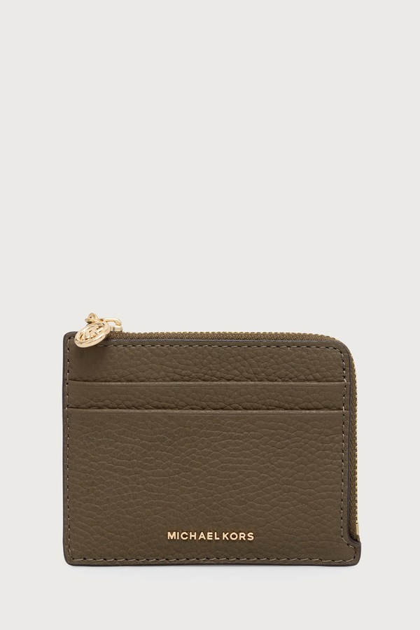 Чехол для карт женский кожаный MICHAEL Michael Kors цвет зеленый