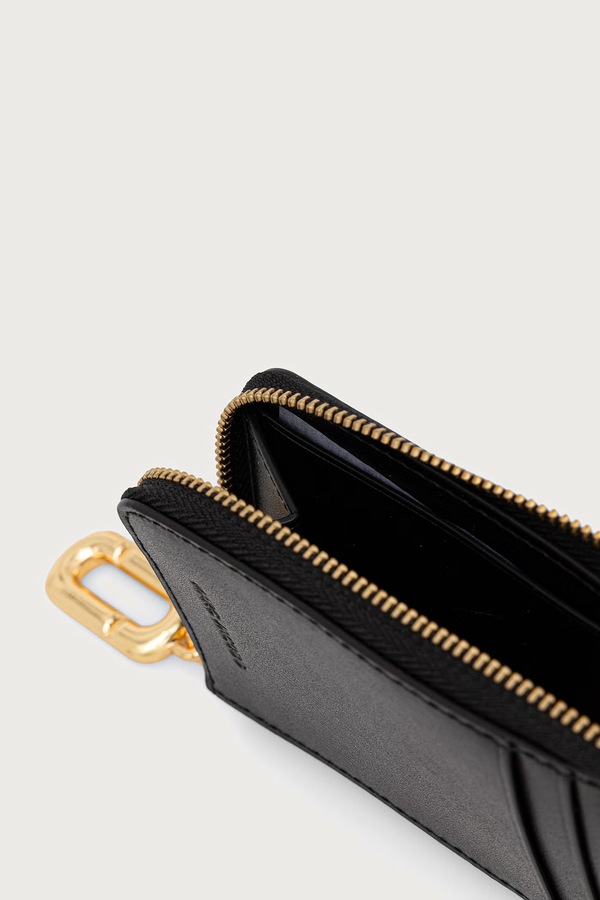 Гаманець жіночий шкіряний MARC JACOBS TOP ZIP MULTI WALLET колір чорний фото 2