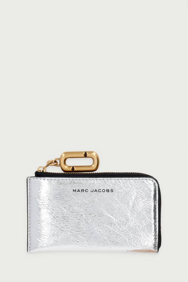 Портмоне женское из искусственной кожи MARC JACOBS TOP ZIP MULTI WALLET цвет серебряный
