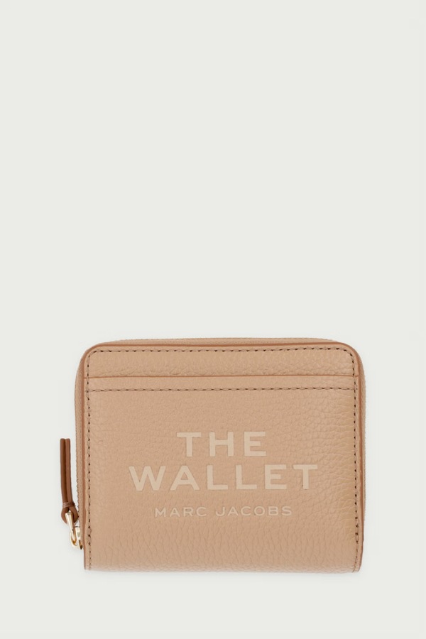 Кошелек женский кожаный MARC JACOBS THE MINI COMPACT WALLET цвет бежевый