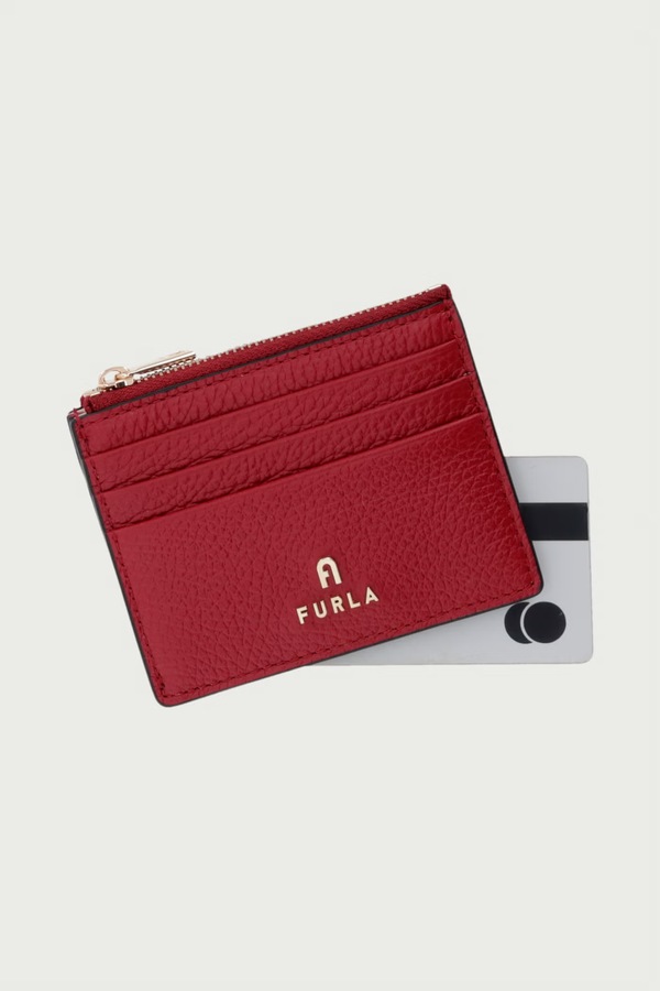 Чохол для карток жіночий шкіряний Furla Camelia S колір червоний фото 2
