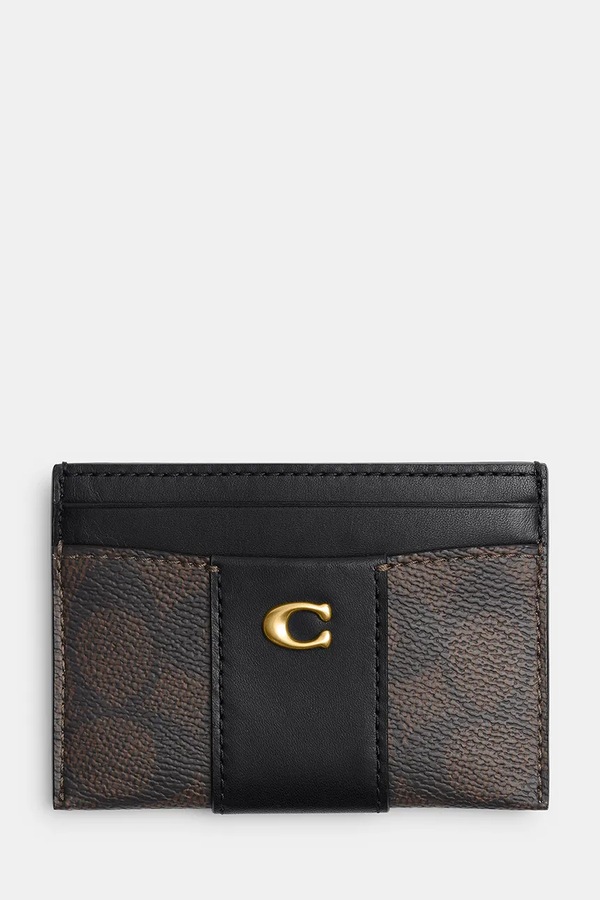 Чохол для карток жіночий Coach колір чорний