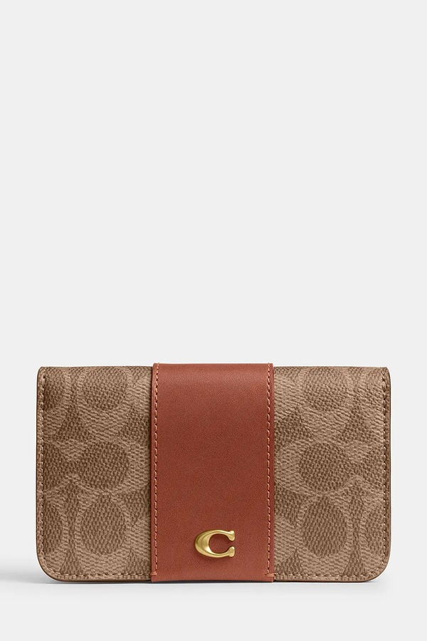 Чохол для карток жіночий Coach колір бежевий