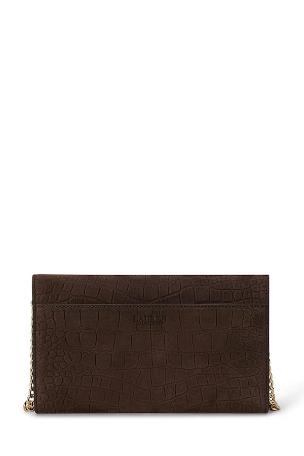 Кошелек женский кожаный Lauren Ralph Lauren цвет коричневый