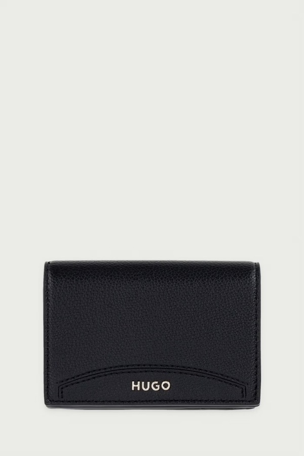 Гаманець жіночий зі штучної шкіри HUGO Lucya_SM Wallet колір чорний