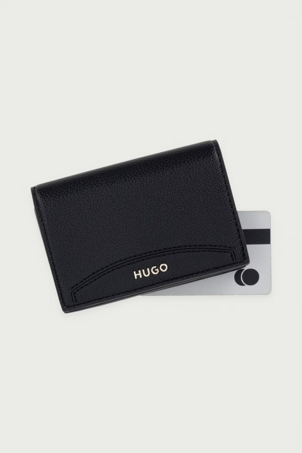 Гаманець жіночий зі штучної шкіри HUGO Lucya_SM Wallet колір чорний фото 4