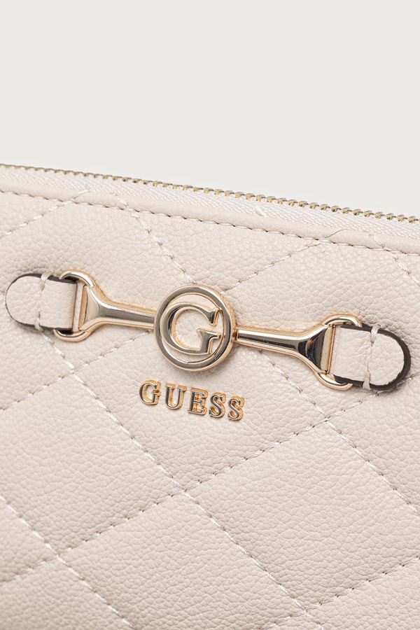 Гаманець жіночий зі штучної шкіри Guess FRANCES колір бежевий фото 4